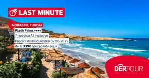 Catalog Dertour |  OFERTĂ LAST MINUTE - TUNISIA | 2025-04-23T00:00:00.000Z - 2025-05-02T00:00:00.000Z