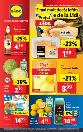 pentru perioada 19.05-25.05.2025