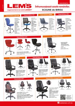 Catalog Lems Cluj-Napoca | Scaune de birou | 2023-11-21 - 2023-12-31