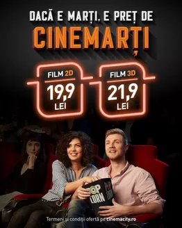 Catalog Cinema City Bacău | Dacă e Marți e Preț de Cinemarți! | 2025-09-02T00:00:00.000Z - 2026-05-12T00:00:00.000Z