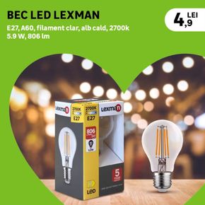 Catalog Leroy Merlin Bacău | Investește într-o relație de viitor cu becurile LED Lexman. | 2024-02-20 - 2024-03-04