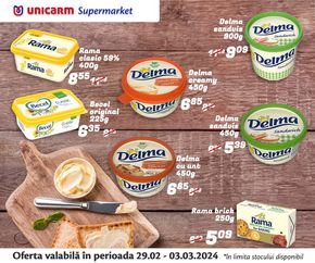 Catalog Unicarm Cluj-Napoca | Super reducerile de preț la categoria de margarină. | 2024-02-29 - 2024-03-03