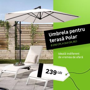 Catalog Leroy Merlin Iași | Umbrela pentru terasă Polar | 2024-03-20 - 2024-04-02