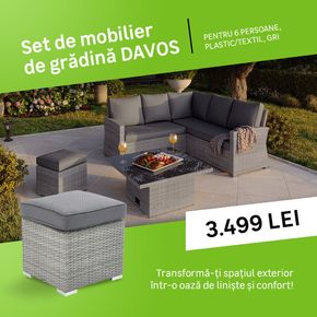 Catalog Leroy Merlin Bragadiru | Set de mobilier de grădină DAVOS | 2024-04-17 - 2024-05-01