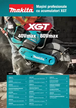Catalog Makita | Mașini profesionale cu acumulatori XGT | 2024-06-19T00:00:00.000Z - 2025-05-31T00:00:00.000Z