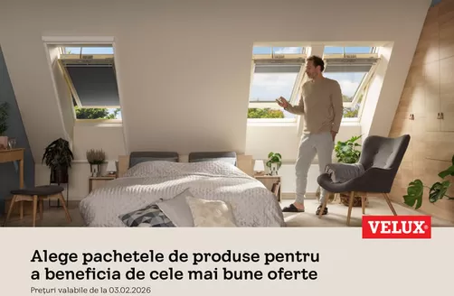 Catalog Velux Craiova | Alege pachetele de produse pentru a beneficia de cele mai bune oferte | 2026-04-01T00:00:00.000Z - 2026-04-30T00:00:00.000Z
