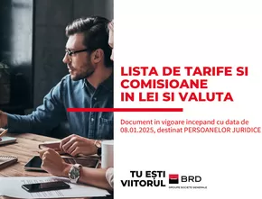 Catalog BRD Huși | Listă tarife și comisioane în Lei și Valută pentru Persoane Jurdice | 2025-02-12T00:00:00.000Z - 2025-05-05T00:00:00.000Z
